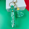 Key Rings Christmas Gifts Silicone Keychain Tree Snowman Accessories Pendant Soft Lim Doll Söta smycken 231117