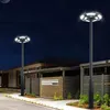 LED Solar UFO LAMP 150W 250W 300W 3 5 8 13 HEADS ROUND IP65 Introproof Induction Interged Street Light Lamps مع صندوق البيع بالتجزئة