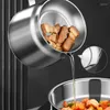 Storage Bottles Stainless Steel Oil Strainer Pot Grease Container Removable Sauce Gooseneck Spout For Easy Pouring 1.5L