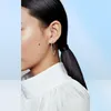 100 925 Sterling Silver Oval Sparkle Hoop Earrings Fashion Women Wedding Engagement Jewelry Accessories For Gift7222962