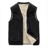 Gilets pour hommes veste sans manches décontractée automne hiver hommes chaud polaire Gilet velours épais Gilet vêtements 5XL 231116