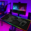 Muskuddar Handled vilar musplatta med Backlight Deskmat Anime MousePad PS4 Gamer Desk Computer Mouse Pad 900 400 Gaming PC Gamer Full LED MAT DIY RUG YQ231117