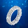 2023 Nowy styl Tiffanyliis Band Pierścienie S925 Srebrny pierścień krzyżowy z diamentami dla par męskich i żeński
