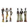 Annan heminredning 3PCSSET 6*5.5*20 cm African Women Figurer Harts Hantverk Tribal Lady Staty Exotic Doll Candle Holder Gift Home Decoration 230417
