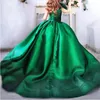 Fille robes 2023 vert Satin grand arc fleur Robe de mariée avec Long Train fête d'anniversaire Robe jupe enfants Robe de noël