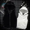 Herenvesten Winterjas van koraalfleece met capuchon Verdikte jas Vest Mode Paar Mouwloos vest Warm Casual Herenjas met capuchon Heren 231117