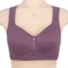 Bras novo tamanho grande fivela dianteira O sutiã de roupas íntimas femininas respirável pode absorver suor sem aço anel de aço largo ombro de sutiã feminino P230417