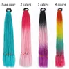 Ponytails AZQUEEN Synthetic 60cm Braided Ponytail With Rubber Band Long Colorful Hair Braids Tail Hair Extensions For Girls 231116