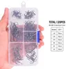 120/50pcs/lot Treble Fishing Hook In box High Carbon Steel Barbed Hooks Fishing Tackle Black/Silver/Red/Tea Fish Hook FishingFishhooks carbon steel fish hook