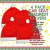 Auto -stoelhoezen Hoofdsteun Cover Santa Claus Hat Cute Decor Interieur functionele decoraties Kerstontwerp