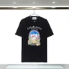 カサブランTシャツメンズデザイナーTシャツワークアウトシャツメンズサイズのTEE 100％コットンリュードTシャツヴィンテージ半袖USサイズS-3XL