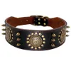 Hundhalsar Leases Dålig läderkrage Cool Spiked Studded Pet Dogs justerbara för medelstora Pitbl K9 L XL Y200515 Drop Deliver DHZFH