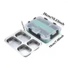 Ensembles de vaisselle Boîte à lunch en acier inoxydable de grande capacité avec 4 compartiments Conservation de la chaleur durable pour le pique-nique scolaire