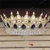 Kristall Vintage Royal Queen King Tiaras und Kronen Männer/Frauen Festzug Prom Diadem Haarschmuck Hochzeit Haarschmuck Accessoires ModeschmuckHaarschmuck