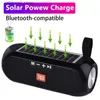 Cell Phone Speakers Powerful speaker with solar plate Bluetooth-compatible Stereo Music Box Power Bank Boombox waterproof USB AUX FM radio Q231117