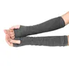 Knieschoner Elbow Lady Stretchy Soft Knitted Wrist Arm Warmer Long Sleeve Fingerless Gloves Striped NOV99
