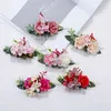 Cabeças de cabeceira acessórios de cabelo de casamento de noiva Clipes de pente de flores para mulheres Jóias Bride Headpiard Party Damada de honra Presente