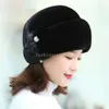 القبعة الشتوية القبعة الروسية رقيقة المنك ديكور سميكة الفخامة حافظ على دافئة في فصل الشتاء الشتاء النساء في منتصف العمر غطاء في الهواء الطلق
