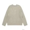 Tasarımcı Sweaters Erkek Kazak Hoodie Sis Moda BR Sonbahar/Kış 2023 High Street H Yapımı Kızarmış Hamur Twists Yuvarlak Yuvarlak Boyun Tutuklu Sökümler Erkek Kadın