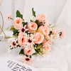 Dekorativa blommor imitation bukett rose shinobu xishi 1st champagne färg konstgjord