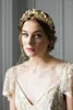 Başlıklar Gümüş Altın Yaprak Başlıkları Düğün Saç Aksesuarları Vintage Bride Hoop Kadınlar için Crown Tiaras başlık başlık mücevherleri