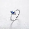 S925 Sterling Silver Ring Sapphire Brand Ring Ring Micro Set Circón Anillo de lujo Anillo de mujeres europeas Anillo de bodas Joyas de San Valentín Día de la Madre Spc