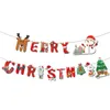 Decoração de festa Banners de Natal bandeiras penduradas bandeiras Papai Noel, boneco de neve veado veado de Natal Bunting Garland Decorações alegres para casa