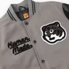 Designerjacken Herren Freizeitmäntel Oberbekleidung Human Made New Tiger Lederärmel Baseballjacke Herbst/Winter Lose Paar Baumwolle