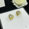 G Fashion Vintage Letter Oorbellen Diamant Zilver 18K Verguld Dames en Meisjes Valentijnsdag Bruiloft Sieraden Geschenken