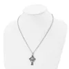 Edelstahl Vintage Claddagh Kreuz Anhänger 20 Zoll Kabelkette Halskette Charm Keltischer Modeschmuck für Frauen Geschenke für Sie