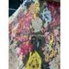 Męski projektant sweter włoski paryski klasyczny stary litera kwiatowa luźna mlever miękki bluza high street ins wełniany sweter kwiaty gobelin