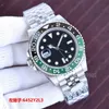 남성 시계 GMT II MAN 시계 Pepsi Bezel Green Dial 904L 40mm 자동 기계적 움직임 Orologio Diamonds Bang Jason007 방수 Jubiee Bracelet Wristw