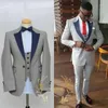 Men's Suits Blazers SZMANLIZI MALE COSTUMES Tailor Made Light Grey Men Slim Fit Groom Tuxedos For Wedding Dress Dinner Party Blazer Vest Pants 231116
