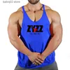 Tanktops voor heren Gespierde man Mouwloos sweatshirt Stringer Gymtop Heren Herenkleding Fitnesskleding Bodybuilding-shirt Vesten Vest Singlet T230417