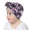 Schattige kinderen bloem tulband baby beanie head wrap zachte kinderen motorkap peuter cap voor 1-5 jaar oude hoofdbanden hoofddeksels accessoires