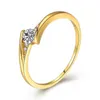 14k Gold Lab Moissanite Finger Ring Party Wedding Band Rings for Women Bridal Promise Engagement SMycken