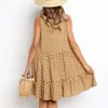 Casual Dresses Jocoo Jolee Summer Chiffon Dress Women Polka Dot Ruffles Mini Dress Casual Loose Beach Party Street Sundress Vestidos 230417