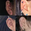 Stud Sweet Cool Acier inoxydable Croix Lune Piercing Cartilage Boucles d'oreilles pour femmes Filles Hiphop Punk Party Cosplay JewelryL231117