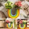 Vaser Modern Rainbow Vase Banana Harts Ornament Creative U Shape Flower Pot Table Centerpieces For Living Room Office Home Decor 231116