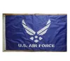 Airforce Wings Flag 3x5ft 150x90cm tryck Polyester Team Club Outdoor Sports Flag Brass GROMMETS4352652