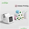 Printers Peripage A2 Mini Pocket Printer Inkless Wireless Printing For Kids Crafts Labels Stickers Receipts - Compatible With Ios Andr Dhzgl
