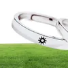 Einfacher Öffnung Sonnenmond Ring Minimalist Silber Farbe Sonnenmond einstellbarer Ring für Männer Frauen Ehepaar Verlobungs Schmuck 5905774