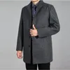 Herr ull blandar försäljning vinter män kashmir överrock lång herr peacoat trench coat homme ulljacka Autumn 231117