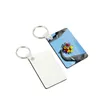 Party Favor Sublimation Blank Keychains Party Favor Sundries Mdf Wooden Key Pendants Thermal Transfer Double-Sided Keyring White BJ