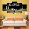 Popular Wall Art unframed Canvas Fashion Abstract 5 Pieces Islamic Decorative Oil Paintings Muslim Modern Pictures Home Decor3090193