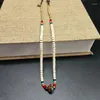 Anhänger Halsketten Böhmische Ethnische Mode Reisperlen Damen Halbedelstein Halskette Handgefertigte Perlenkette Retro Einfacher Choker