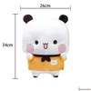 Animali di peluche ripieni Bubu e Dudu Panda Simpatico cartone animato Orso Bambola Kawaii Morbido cuscino Giocattolo Decorazione della stanza Regalo per bambini Drop Delive Dhusw