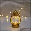 Christmas Decorations Led Christmas Decorations Retro Kerosene Lamp Halloween Hanging Ornaments Small Oil Lantern Crafts Supplies Drop Dhrxt