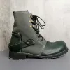 Handmade Men Ankle Boots Big Size Genuine Leather Male Outdoor Retro Boots P35D50