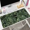 Mouse Pads Wrist Rests Green Plant Large Gaming Mousepad XXL Gamer Mouse Pad Size For Office Long Table Mat Kawaii Desk For Teen Girls For Bedroom YQ231117